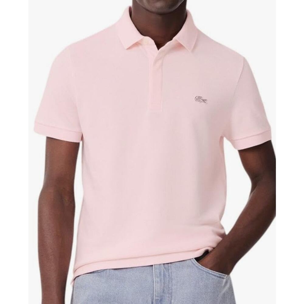 Lacoste Mens Short Sleeve Paris Polo, Flamingo Pink 2XL